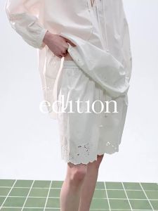 edition | Collaboration Series Hollow Embroidery Casual Shorts