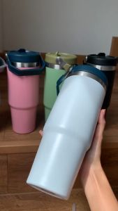 30oz คุณภาพแก้วสแตนเลส รับประกันไอน้ำไม่เกาะ และเก็บความเย็น ความสวยงามได้ดี ราคาถูกต้อง