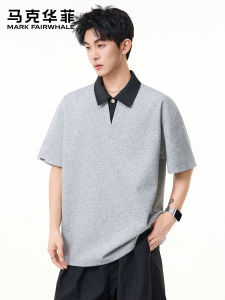 Mark Fairwhale | Stylish Color Block Loose Fit POLO Shirt