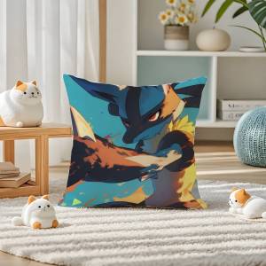 Bandai | Pokemon Mimikyu Anime Plush Pillow Cover Soft Short Plush Cushion Cover For Sofa Bedroom Home Decor Gift Decoration