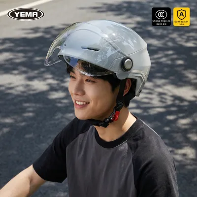 YEMA | Mũ Bảo Hiểm Phủ Nửa Thông Gió Chống Nắng cho Xe Điện Có Chứng Nhận 3C