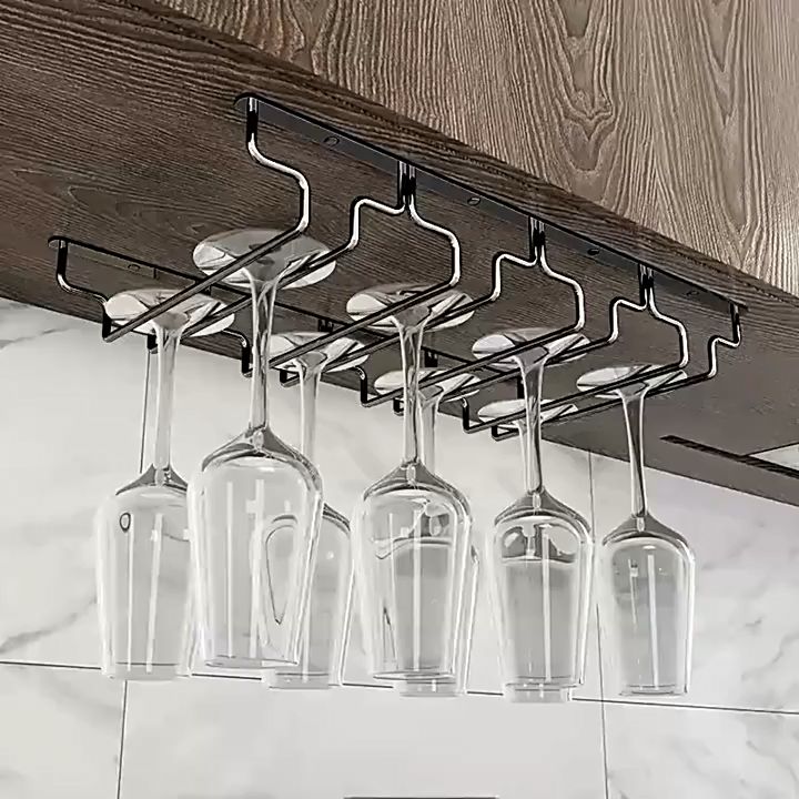 (COD+3 Days Delivery)Wine Glass Rack Stainless Steel Hanging Holder Cup ...