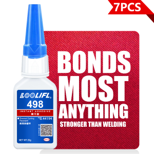LOOLIFL 498 20ml Super Glue Liquid Clear Cyanoacrylate Adhesive Instant Glue Quick Dry for Plastic Wood Metal Crafts Repair Tool