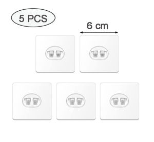 Seamless Adhesive Hooks Transparent Home Acrylic Strong Self Adhesive Hooks Bathroom Kitchen Claw Buckle Hanger Wall Hang Shelf