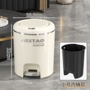 Large Capacity Foot Pedal Double Open Kitchen Trash Can for Bedroom Living Room Bathroom Paper Basket Home Use Waste Bin