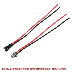 SM-2P 2.54mm Pitch 2-Way Mid-Hollow Connector Terminal Wire Circuit Connection Material Pure Copper Male And Female Headers 15cm Each