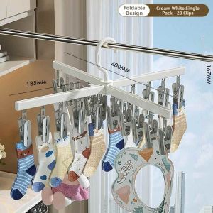 LIKE | Multi-clip Foldable Socks Underwear Drying Rack