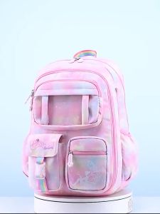Kids High Quality Nylon School Backpacks Lightweight Bags Cute Design with Bag Pendant for Kids Girls