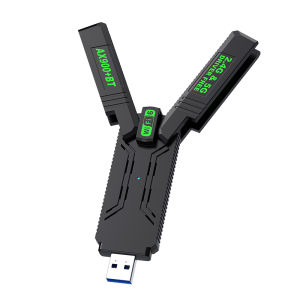 AX900 WIFI6 USB Adapter 2 IN 1 Bluetooth 5.4 Dual Band 2.4G&5GHz 900Mbps WiFi 6 802.11AX High-Speed Wireless Network Card Receiver Dongle 4 Antennas USB3.0 For PC Laptop WIN 10/11 Driver Free
