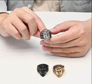 Kemstone Thiên Chúa Chúa Giêsu nhẫn của nam giới bằng nhẫn thép không gỉ trang sức