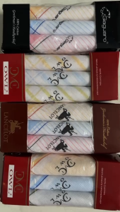 12 Pcs Sapu Tangan Pria Wanita Bahan Katun Lembut | Selampek Tangan Berkualitas