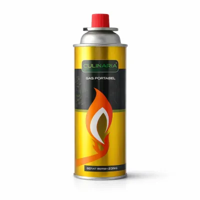 Culinaria Gas Portable 235gr Butane Kaleng Refill Kompor Camping Torch Obor Gas