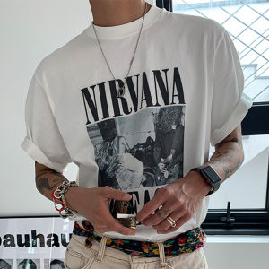 DAVID&ME | American Style Printed Round Neck Trendy Loose T-Shirt