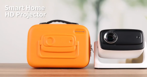 MeeGoo โปรเจคเตอร์ สมาร์ทโฮม พร้อมขาตั้งและกระเป๋าเก็บ HD1280*720P 4K ระบบ Android 9.0 โปรเจคเตอร์มินิระบบ Android เวอร์ชันต่างประเทศในตัวพร้อมฟังก์ชันสแตนด์บายในตัว