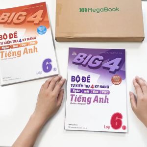 Sách Combo Big 4 bộ đề tự kiểm tra 4 kỹ năng Nghe - Nói - Đọc - Viết tiếng Anh (cơ bản và nâng cao) Lớp 6 (Global) - Megabook