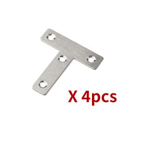 4/10/20pcs T-shaped corner brackets 60mm (2.36in) right angle flat brackets fasteners used to stabilize tables and chairs