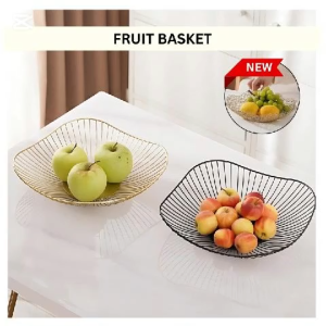 Ready Stock Modern Iron Fruit Basket Egg Tray Kitchen Storage Bakul Buah Besi Moden Penyimpanan Dapur Metal Organizer Bekas Telur Bergaya Pengatur Round Plate Black Golden Flower Round Minimalis Dekorasi Decorative Eksklusif Hiasan Dawai Rumah Serbaguna