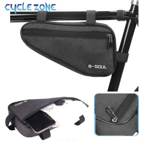 Bicycle Front Tube Triangle Bag Versatile Durable Bag Pouch Durable MTB Road Bike Bag With Zipper Cycling Bicycle Accessories