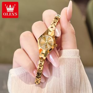 Top OLEVS gold watch for woman waterproof luxury exquisite love chain diamond watch