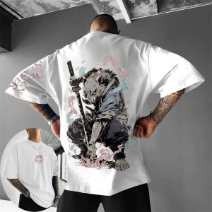 Demon Slayer Mens T-shirt Inosuke Hashibira Japan Anime Summer Boy Spring and Autumn Childrens Short Sleeves Parent-Child Wear