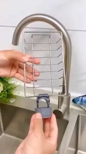 Rak Wastafel Rak Dapur wadah Sabun Spons Kain Lap Dapur Cuci Piring Telescopic Serbaguna MultifungsiRak Gantungan Barang Keran Air Peralatan Dapur Sabun