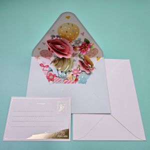 Creative 3D Floral Greeting Card Birthday Thank You Teacher Mothers Day Gift Card Elegant Sensation Celebration Supplies