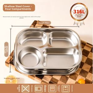 BAICHANG | Stainless Steel Childrens Sectioned Meal Plate