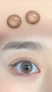 【OMG series 】-1.00~-6.00 graded contact lens 2 pcs 14mm omg brown contact lens +Free Lens Case