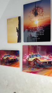 E2E Personalized GLOSSY Metal Sheet Frame | Wall Mounted | Gift Personal Souvenir Corporate A3 A4 Square