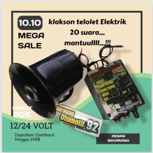 kelakson basuri elektrik telolet 12/24 volt bus truk carry pickup avanza xenia l300