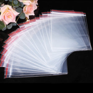 100 Pcs/Pack Small Zip Lock Plastic Bags Reclosable Transparent Bag Shoe Bag Vacuum Storage Bag Poly Clear Bags Thickness 0.05mm