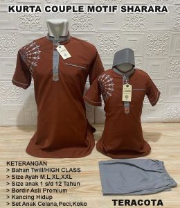 KOKO COUPLE AYAH ANAK MOTIF SHARARA DAN MOTIF SAFWA