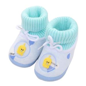 Baby Foot Protection Shoes Winter Fleece-lined Thickened Toddler Shoes Soft Bottom Non-Slip Baby Shoes Heattech Non-Slip Screw Mouth Cotton Shoes