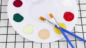 50Pcs/box Hair Paint Brushes Flat Paint Brushes Artist Flat Paint Brushes Set For Acrylic Painting