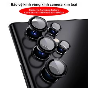 Ốp Lưng Kính Kim Loại Bảo Vệ Camera Màn Hình Samsung Galaxy S22/S23 Ultra/S24 Plus/S25 Ultra