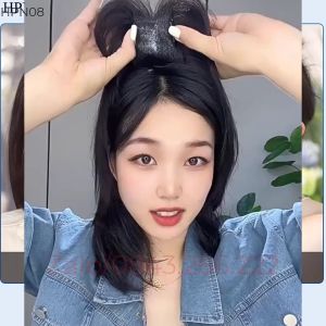 Tóc giả nữ siêu da đầu che hói tóc bạc trán cao. làm từ tóc thật