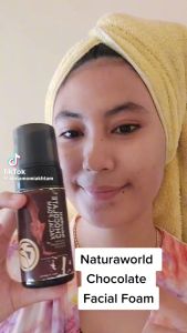 NATURA WORLD CHOCOLATE FACIAL FOAM SABUN COKELAT sabun muka glowing dan putih anti keriput penuaan dini mengatasi jerawat wajah berminyak mengangkat komedo sel kulit mati