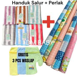 Paket Handuk Bayi + Perlak Gratis Waslap