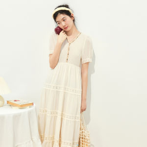 BY IHAPPY | Đầm Maxi Ôm Body Cổ V Kết Hợp Ren