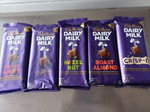 Cadbury Milk/Roast Almond/Hazel Nut/Fruit&Nut and Black Forest/Crisp-it/130g