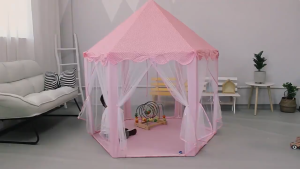 [SG LOCAL]Hexagon Castle Play Tent for Kids - Large Playhouse Indoor & Outdoor Games Toys