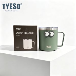 TYESO | Bình Giữ Nhiệt Bằng Thép Không Gỉ Tyeso Cốc Cà Phê Cách Nhiệt Có Tay Cầm Thân Thiện Với Môi Trường Bình Giữ Nhiệt Đồ Uống Lạnh Dùng Hàng Ngày