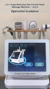 New Type Hair Growth Head Scalp Massager Bio Brush Oygen Spray Scalp Skin Analysis Machine 5 En 1
