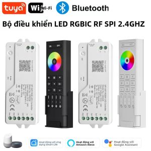 Tuya Wifi LED Điều Khiển SPI RGBWIC RGB RGBW Có Địa Chỉ Cho WS2814 SK6812 FCOB Dải Ánh Sáng Tương Thích Với Google Home