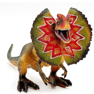 Dilophosaurus Toy Dinosaur Toy with Moveable Mouth Cool Plastic Dinosaur Animal Figures Birthday Cake Toppers Party Favors