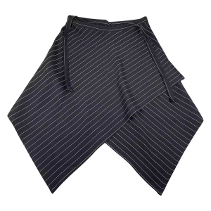 Casual Sporty Half-length Skirt with Belted Asymmetrical Hemline Slimming Oversized Polyester Fiber High-waisted Street Style