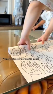 3M Coloring Roll Painting Paper Children Paper Cutting Painting Toy For Kids Girls Boys