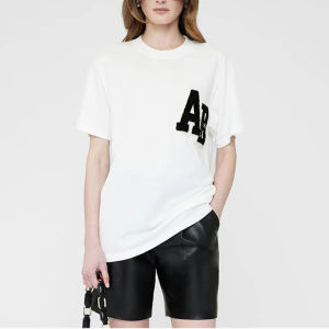 2025 Y2Kฤดูร้อนNorth American Niche ABพิเศษเย็บปักถักร้อยHand Crankedเย็บปักถักร้อยเสื้อยืดแขนสั้นผู้หญิง