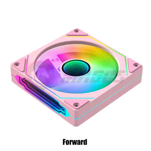 Computer Case Fan Pink 5V ARGB SYNC 12cm Mute Silent CPU Cooler 120mm 16.5M Colors Light Forward or Reverse Blade LJ 4PRO