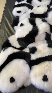 Cute Angry Panda Wool Pillow